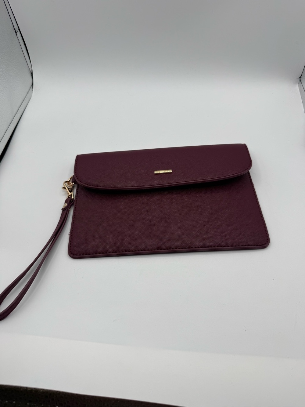 Wallet Clutch Wrist Strap Synthetic Leather Ultrathin Medium Lovevook Burgundy